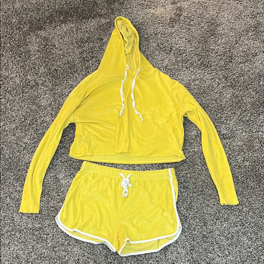 Wild Fable Cropped Hoodie and Shorts Set